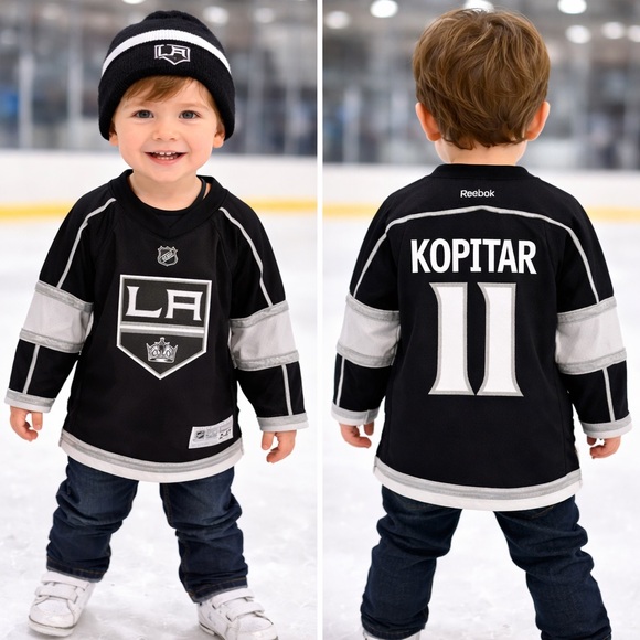 Reebok Other - Reebok LA Kings Kopitar 11 NHL Youth 2-4T Official Black Hockey Jersey Toddler
